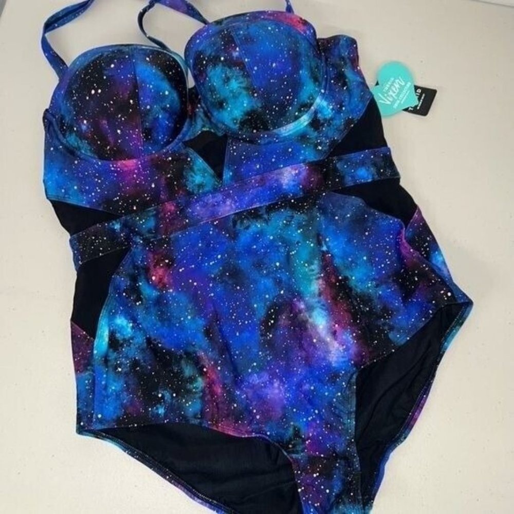 Torrid Sz 2 18-20  SUMMER READY ❤️❤️❤️Galaxy One piece Vixen Collection Swimsuit
